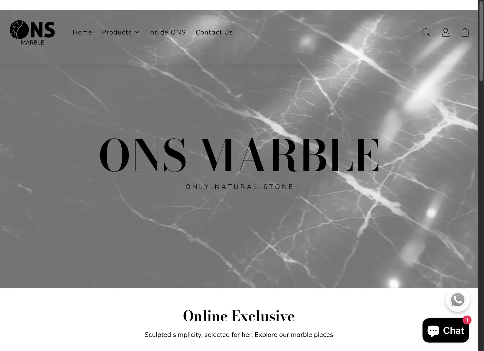ONS Marble storefront